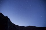 Twinkling Night Sky above Majestic Mountains