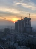 Majestic Sunset in the Heart of Urban Landscape