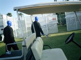 Blue Suits and Golf Carts