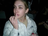 Red Lip and White Jacket