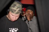 Steve J with Microphone and Hat