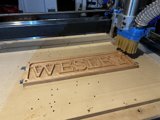 Wooden Sign Being Created by 3D Printer