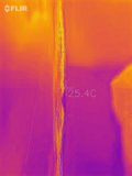 Thermal Image Shows Hot Water Stream