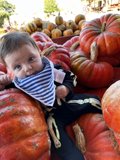 Baby Wesley's Pumpkin Pile Fun