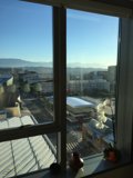 City and Mountains View From a Beautiful Window