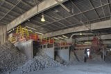 The aftermath of destruction in the warehouse