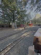 Model Train Railway Scene in Autumn Setting