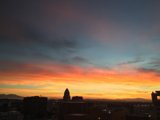 Sunset over Los Angeles Skyline