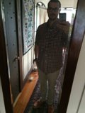 Selfie in the Wooden Door