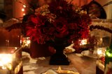 Red Blooms in a Contemporary Vase