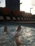 Relaxing in the Hot Tub