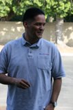 Happy Man in Long Sleeve Polo Shirt