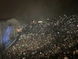 Phone-Lit Crowd