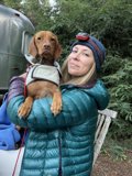 Blue Jacket and Canine Companion