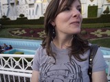 Woman at Disneyland's It's a Small World Attraction