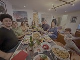 Family Thanksgiving Dinner Gathering at Home