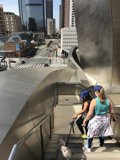 Ascending the Steps of the Walt Disney Concert Hall