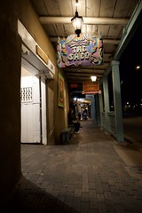 Colorful Circus Sign on Historic Santa Fe Covered Walkway