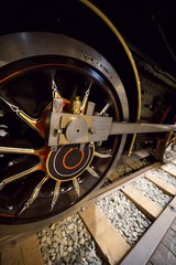 Ornate Steam Locomotive Driving Wheel and Connecting Rod Detail