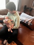 Father and Son Bonding on the Couch