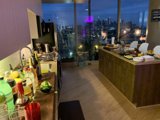 A Kitchen with a Skyline View