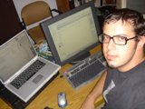 Working Late at the Computer Desk