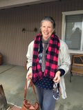 Red and Black Plaid Scarf Accessory