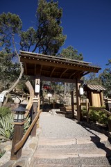 Japanese-Inspired Zen Garden Gateway with Wooden Torii