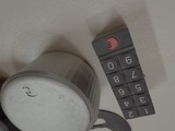 Vintage White Rotary Phone with Number Grid