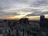 Rooftop Sunset Over the City