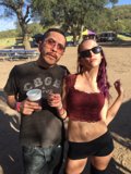 Couple enjoying a sunny day outdoors