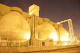 Illuminated Industrial Building