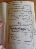 Creative Handwriting in a Notebook