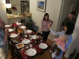 Hanukkah Dinner Party Gathering with Friends and Baby