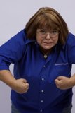 Blue Shirted Woman at the APC Office