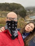 Bandana Clad Couple by the Water