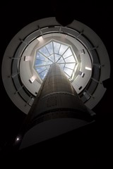 Spiral Architecture Looking Up at Geodesic Skylight