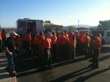 Orange Clad Crowd in the Parking Lot