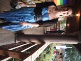 Elegant Lady on the Wooden Deck
