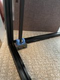 Blue Clip on Rustic Door