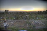 A Peaceful Sunset in the Garden