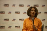 Michele Bachmann addresses the crowd at Politicon