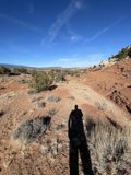 Lone Adventurer in the Vast Desert