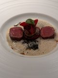 Savory Pork with Beet Sauce