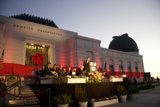 Political Gathering in Front of Decorative Building