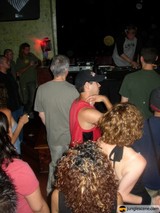 Partygoers groove to beats