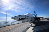 F-14 Tomcat with Shark Teeth on USS Hornet