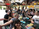 Urban Lunch at a Restaurant