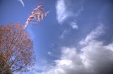 Patriotic Colors Against a Dynamic Sky