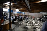 The bustling hall of Barcamp 6